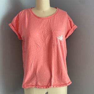 Rip Curl surfer girl tee shirt coral color size S
